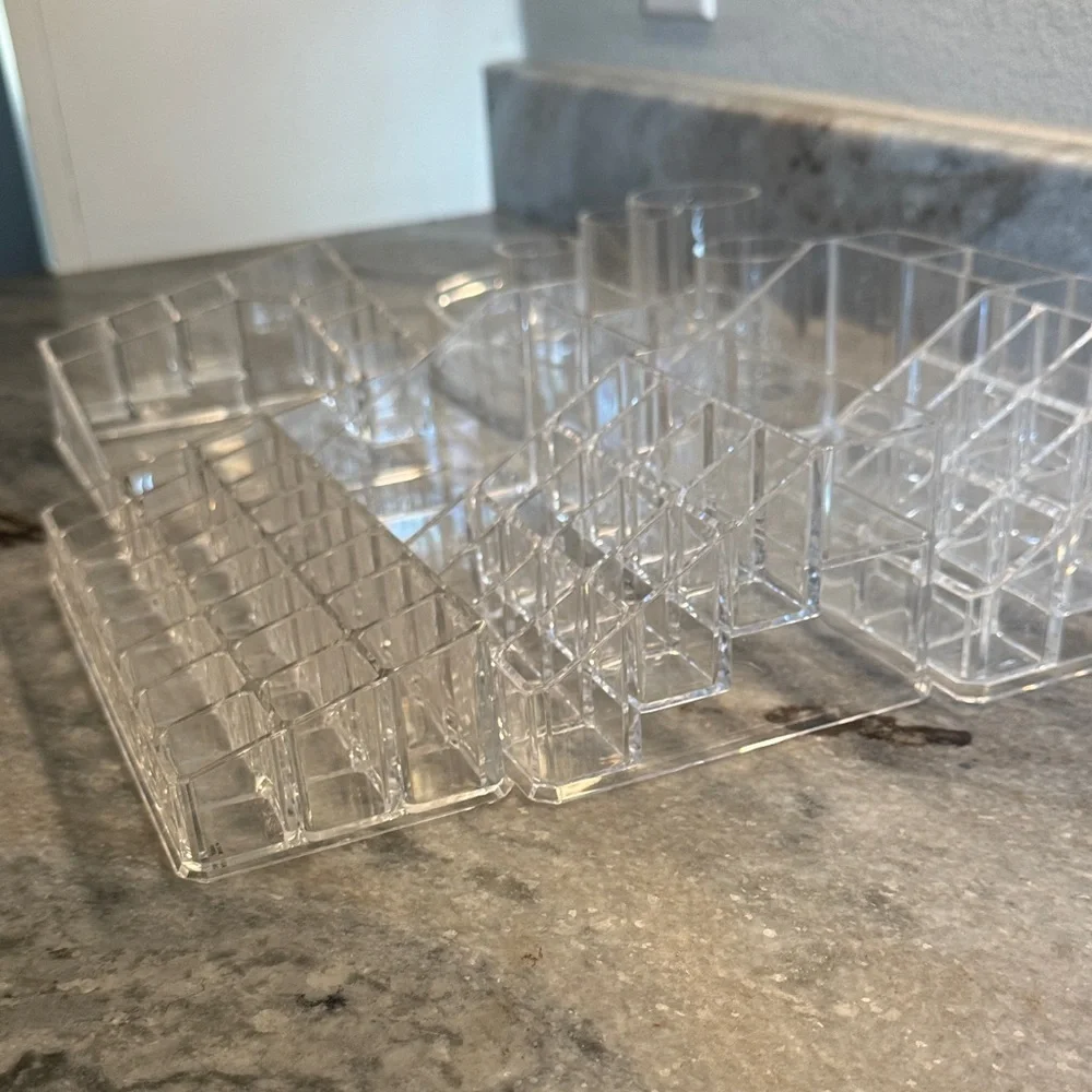 Clear Acrylic Makeup Organizer Set 5